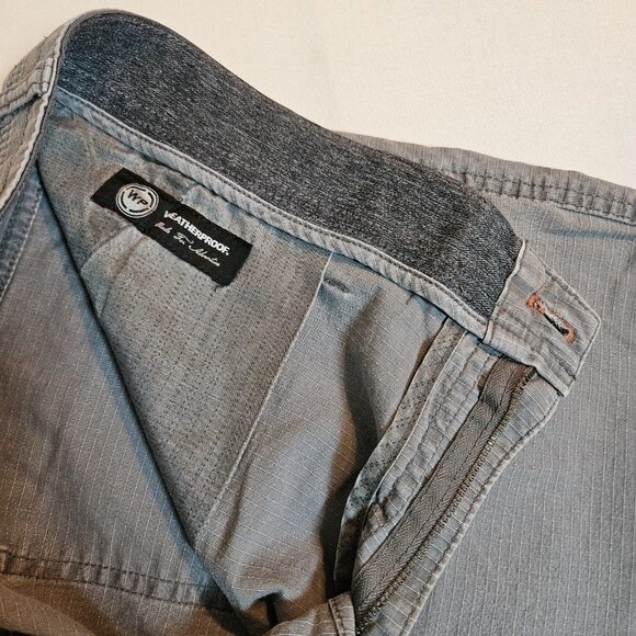 Weatherproof Vintage Shorts Men’s 40 Charcoal Ripstop Stretch Waist Cargo Pocket - Picture 4 of 6